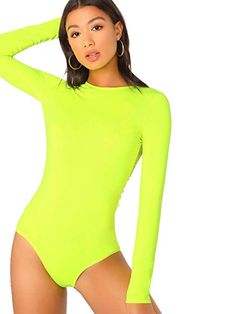 Super soft and lightweight fabric Featuring lace patchwork open back Style: Long Sleeve, Crewneck, Bodycon Jumpsuits, Bodysuits Leotards Perfect for any type of event,date night, formal, casual and so on, pair with jeans, skirt Green Stretch Bodysuit, Green Long Sleeve Bodysuit For Summer, Yellow Spring Party Bodysuit, Yellow Fitted Long Sleeve Bodysuit, Yellow Long Sleeve Fitted Bodysuit, Fitted Yellow Long Sleeve Bodysuit, Yellow Stretch Bodysuit For Party, Green Stretch Bodysuit For Spring, Bodycon Jumpsuit