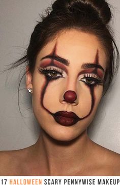 Horror Smink, Makijaż Sugar Skull, Pennywise Makeup, Es Pennywise, Makeup Ideas For Halloween, Teknik Makeup, Makeup Zombie