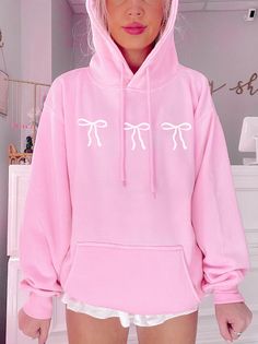 Blushing Bow Hoodie | Sassy Shortcake Boutique Flirtatious Skirt, Hoodie Wishlist, Rm Outfits, Bow Hoodie, Hot Pink Tee, Sassy Shortcake, Pink Store, Pink Hoodies, Classy Looks