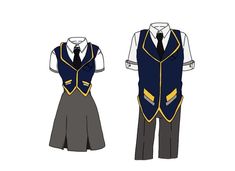 Uniform Outfits Drawing, School Uniform Outfits Drawing, Private School Uniform Outfits, Drawing Uniform, Uniform Drawing, Ravenclaw Uniform, Art Uniform, Anime Uniform, Casual Attire For Women