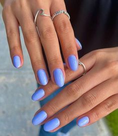 Nails One Color, August Nails, Solid Color Nails, Broken Nails, Dip Nails, Summery Nails, Vacation Nails, Spring Nail