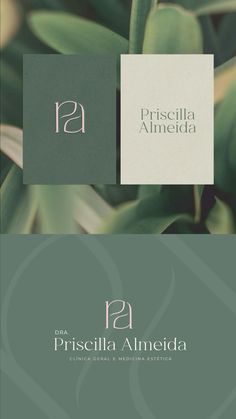 the logo and business card design for piscella amedia, an italian cosmetics brand