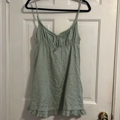 Double Lined. Safe Color Dress. New With Tags Green Cotton Mini Dress For Brunch, Cotton Lined Mini Dress For Daytime, Green Cotton Sundress For Brunch, Green Sundress Mini Dress For Daytime, Sage Color Dress, Princess Polly Dresses, Polly Dress, Sage Color, Color Dress