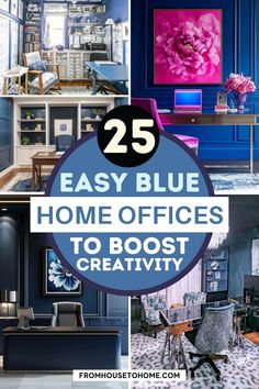 25 easy blue home offices to boost creativity