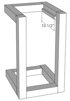 the measurements for an end table with one drawer on each side and two shelves at the top