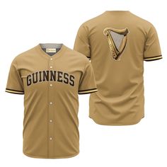 Guinness Gold Basic Jersey Shirt, Guinness Jersey, Guinness gift, Guinness apparel, Guinness shirt, jersey shirt mens, Summer gifts, Guinness merchandise, Basic Baseball Jersey, Summer Baseball Jersey, Guinness team baseball jerseys