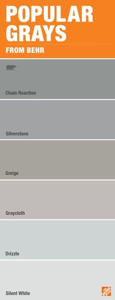 an orange and gray color scheme for popular grays from bear to grizzle