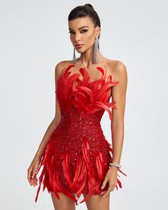 Strut your stuff in our stunning Open Back Feather Sequined Mini Dress. The intricate sequin and feather detailing will make you stand out from the crowd, while the open back design adds a touch of allure. Perfect for any special occasion, this dress will have all eyes on you. Our Style No.KLYL001Feather Beading PieceHeight - 68.9"/175cm Bust - 34.6"/88cm Waist - 25.6"/65cm Hips - 36.6"/93cm and wears size S About Wholesale/Dropshipping, please contact us!Note: Colour may vary due to lighting on Sequined Mini Dress, Pageant Outfits, Red S, All Eyes, Sequin Mini Dress, Red Mini Dress, Back Design, All About Eyes, Stunning Dresses