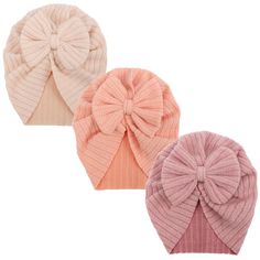 PRICES MAY VARY. Material: These bow turban hats for baby girls crafted from high-quality polyester which is super stretchy, soft, and incredibly comfortable for your baby. What's more, the lightweight, stretchy fabric can make the baby’s sweet little head stay comfortable. Size: Measuring approximately 17cm/6.7 inches in width and 16cm/6.3 inches in height, these baby girl turban hats are designed to be soft and stretchable for babies girls aged 3-12 Months. Color: There are multiple choices wi Baby Hat And Mittens, Infant Beanie, Baby Turban Hat, Newborn Girl Hat, Girl Hats, Newborn Hospital Hats, Newborn Beanie, Newborn Baby Girls