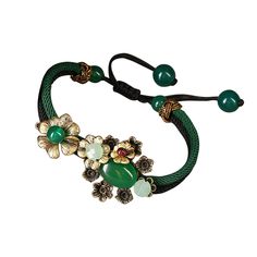 PRICES MAY VARY. The material is mainly composed of colored jade, dongling jade, colored stone beads and antique copper colored alloy. Size: Adjustable knot at the end of the movable cord. Can fit different wrist sizes. This bracelet has a delicate texture and very beautiful appearance, and the refreshing color brings a pleasant and cozy beauty to wear. This bracelet is the best choice to match with all kinds of clothes and make yourself look all very elegant and confident. This Bracelet is a gr Prosperity Bracelet, Adjustable Knot, Colored Stone, Beaded Wraps, Kinds Of Clothes, Jade Beads, Bracelet For Women, Lovers Gift, Copper Color