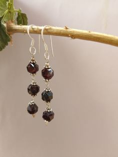 Garnet gemstone faceted rondelle beaded silver earring , earring gift for her, garnet faceted rondelle earrings, boho earring, every day earrings, gift for daughter, gemstone faceted rondelle  sterling silver earrings hand made with love and passion. Item: garnet earring pair  Metal: sterling silver Metal purity: 92.5% Length: 5.5 cm Elegant Gemstone Beads Earrings For Gift, Elegant Gemstone Beaded Earrings For Gift, Elegant Gemstone Beads Drop Earrings, Sterling Silver Jewelry With Faceted Beads, Garnet Round Beads Jewelry For Gifts, Garnet Gemstone Beads Jewelry As A Gift, Garnet Gemstone Beads Jewelry For Gifts, Bohemian Crystal Earrings With Faceted Beads For Gift, Garnet Jewelry With Round Beads For Gifts