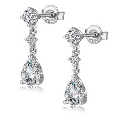 PRICES MAY VARY. ❤. 【Dangle CZ Earrings Studs】Brilliant Simulated Diamond Stud Earrings CZ Earrings for Women, Princess Cut 4A+ Cubic Zirconia Dangle Drop Earrings ,18K White Gold Plated 925 Sterling Silver Nickel Free Dangle Earrings. ❤. 【Metal】925 Sterling Silver Dangle Earrings, White Gold Plated. Round Cut and Square Cut CZ Earrings, Hypoallergenic and Nickel Free Earrings, Perfect Choice for Sensitive Ears. Ideal Gift Jewelry Choice for Yourself, or Friends,or Families. ❤. 【4A+ Cubic Zircon White Gold Teardrop Chandelier Earrings As Gift, Gift White Gold Teardrop Chandelier Earrings, White Gold Teardrop Chandelier Earrings For Gifts, Fine Jewelry Teardrop Dangle Earrings For Anniversary, Fine Jewelry Anniversary Teardrop Dangle Earrings, White Gold Teardrop Dangle Earrings, Anniversary Fine Jewelry Teardrop Dangle Earrings, Teardrop Chandelier Earrings With Prong Setting As Gift, Anniversary Dangle Teardrop Earrings With Prong Setting