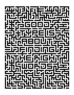 a black and white image of a square maze