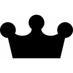 a black and white silhouette of a crown