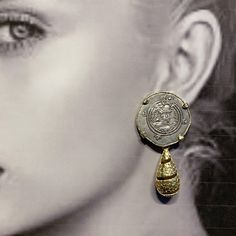 Sasanian Coins — Hughes-Bosca Luxury Coin-shaped Intaglio Jewelry, Elegant Ceremonial Coin Jewelry, Elegant Hammered Coin Jewelry, Elegant Yellow Gold Earrings With Coin Pendant, Sasanian Empire, Silver Coin Jewelry, Funky Jewelry, Coin Jewelry, Silver Coin