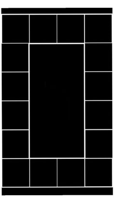 a black and white photo frame with squares on it