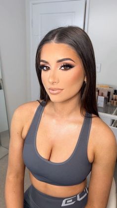 Makeup Looks Kardashian, Natural Makeup Full Glam, Full Makeup Glam, Cute Glam Makeup Looks, Full Glam Makeup For Brown Eyes, Wedding Makeup For Brown Eyes Full Glam, Full Glam Formal Makeup, Full Glam Natural Makeup, Makeup Ideas Full Glam