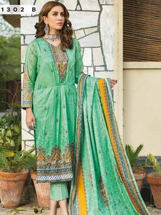 Five Star D-1302-B Star Clothing, Unstitched Dress Material, Lawn Dress, Chiffon Dupatta, Lawn Suits, Eid Collection, Fabric Stores Online, Print Chiffon, Designer Suits