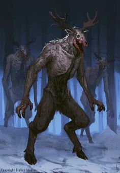 an image of a group of zombies in the woods