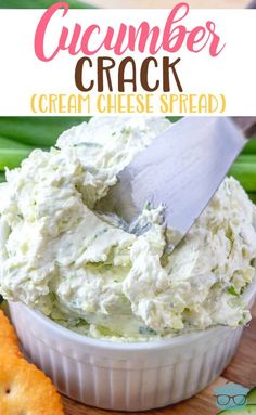 Cucumber Cream Cheese Spread is perfect for bagels or crackers. Fresh cucumbers, green onions, Worcestershire sauce and cream cheese. Cucumber Spread, Cucumber Cream Cheese, Resep Vegan, Cream Cheese Spread, Creamy Cucumbers, Country Cook, The Country Cook, Cream Cheese Spreads, Keto Brownies