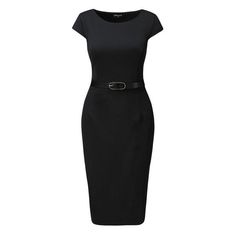 Shop Women's Allegra K Black Size Various Dresses at a discounted price at Poshmark. Description: Machine Washable
Solid
Wear-to-Work
Summer
Slim
Knee Length
Workwear
1/4 Sleeve
Sheath
95% Polyester, 5% Spandex

Cap Sleeve
with Belt
Hidden Side Zipper
Boat Neck
Stretchy Fabric
The sheath design comes with a boat neck, cap sleeve and a belted waist.
Simple and fitted, this office dress is a must for your work wardrobe.
This dress sits just below the knee and is perfect for formal events when pair Fitted Black Office Lady Dress, Black Fitted Office Lady Dress, Black Fitted Dress For Office, Classic Black Midi Dress For Office, Classic Black Midi Dress For Work, Fitted Black Business Dress, Black Fitted Dress For Business, Knee-length Black Business Dress, Fitted Black Midi Dress For Office