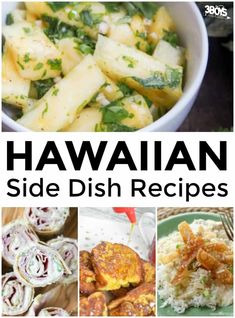 hawaiian side dish recipes with text overlay