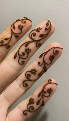 a person's hand with hennap on it and an intricate design in the middle