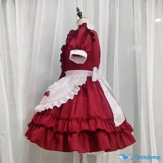 Orcajump - Daily soft girl red maid play role-playing female big brother binary maid clothes - Final Sale Tube Top And Skirt, Maid Uniform, Maid Cosplay, Princess Skirt, Fishtail Dress, Maid Outfit, Swimwear Dress, Maid Dress, Girls Sweet