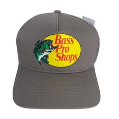 NEW Bass Pro Shops Authentic Grey Mesh Logo Cap Hat. Adjustable Snapback Closure. Mesh allows you to stay cool and comfortable. Signature screen printed logo on front. Brand new condition. Smoke free home. One Size Fits All #2488-GR-1-3 Bass Pro Shops Hat, Bass Pro Shop Hat, Bass Pro Shop, Mesh Hat, Fishing Hat, Hats Snapback, Quality Hats, Dad Caps, Snapback Hat