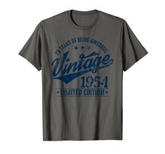 PRICES MAY VARY. 70 years of being awesome 1954 retro sunset style graphic apparel complete 70 year old gifts for men or women. Perfect for anyone who loves classic 80s decorations, this collection is a great gifts idea for dad, husband, wife, grandpa and grandma. Vintage 1954 70th birthday retro sunset style graphic apparel. Perfect gifts for someone turning 70 year old. Classic Male or female seventieth 80s decorations queen born stuff clothes outfit gifts for men and women age 70 gag man happ 70 Birthday Gift Ideas, 80s Decorations, 70 Birthday, Grandma Vintage, Gifts For Men And Women, 70th Birthday Gifts, Retro Sunset, Gifts Vintage, Happy Bday