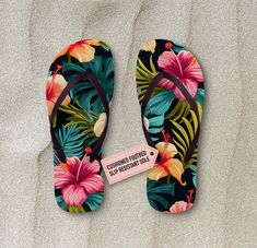 Hawaiian Sandals Hibiscus Flipflops, Wedding Slippers, Summer Shoes,  Boho Sandals, Coconut Girl Beach Shoes, Tiki Bar Officiant Gift ❤️Lightweight, waterproof sandals for women with a slip-resistant rubber sole, available in a wide range of colors. All-day comfort is the name of the game when summer is on.  * Uniquely designed with character to your summer escapades.  * Easy slip-on design and top-tier printing * Cushioned footbed * 5/8" (15 mm) thick EVA sole * 100% polyester suede sole cover Hawaiian Sandals, Officiant Gift, Barn Wood Decor, Waterproof Sandals, Wedding Slippers, Boho Sandals, Slippers Summer, Girl Beach, Printed Cushions