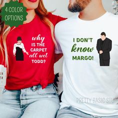 Pay homage to a true classic Christmas movie with our hilarious National Lampoon's Christmas Vacation "Why is the carpet all wet Todd", "I Don't Know Margo" matching unisex adult t-shirts!  Made with 100% cotton for comfort and durability, this Bella Canvas tee comes in 4 different colors and sizes S-2XL.   Embrace your festive mood with this t-shirt that is the perfect blend of comfort and humor! Dress up in these Christmas Vacation shirts for your annual family Christmas festivities, opening p National Lampoon Family Shirts, National Lampoons Christmas Vacation Family Shirts, Card Outfit, Christmas Card Outfits, Lampoons Christmas Vacation, Christmas Vacation Shirts, Family Christmas Card, Matching Tshirts, Classic Christmas Movies