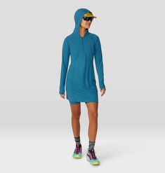 Top-tier UPF 50+ sun protection, the Crater Lake™ Dress is made to layer over your favorite swimsuit for easy days on the river or throw in your backpack on multi-day trail adventures when you need extra comfort at the end of a long hike A half-zip hood gives you extra coverage closest to the sun and allows quick venting for when the things get extra steep. Long Sleeve Beachwear Swimwear For Outdoors, Long Sleeve Beachwear For Outdoor, Long Sleeve Swimwear With Upf 50+ For Outdoor, Sporty Long Sleeve Swimwear For Outdoor, Sporty Long Sleeve Outdoor Swimwear, Fitted Outdoor Swimwear With Upf 50+, Spring Outdoor Swimwear With Uv Protection, Blue Swimwear With Upf 50+ For Outdoor Activities, Blue Swimwear Upf 50+ For Outdoor Activities