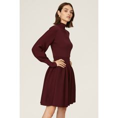 Purple knit (54% Viscose, 43% Polyamide, 3% Elastane). Long sleeves. Mock neck. Back zipper closure. 35" from shoulder to hemline. Imported. Purple Knit, Rent The Runway, Closet Designs, Ted Baker London, Purple Dress, Ted Baker, Mock Neck, High Neck Dress, Long Sleeves