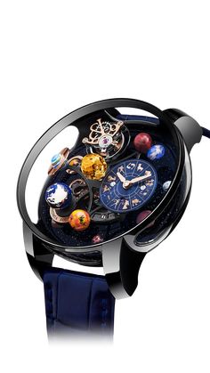 Fantasy Watch, Watch Art, Gold Skies, Most Expensive Watches, Mechanical Pocket Watch, Fancy Watches, U Boat, Small Case, Blue Calcite