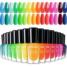 PRICES MAY VARY. Rainbow Nail Polish Set: Comes with 15 neno glossies of fingernail polish kit our pigments provide high coverage, fixing the color with a super glossy finish. This regular nail polish kit is selected in the latest fashionable shades which are perfect for spring & summer make your nails look trendier. Enjoy the easiest application to create superior color, switching your styles is now easier than ever! Rainbow Nail Polish Set: Comes with 15 neno glossies of fingernail polish kit Nail Polish Gifts, Polish Gifts, Finger Nail Polish, Nail Polish Gift Set, Nail Polish Gift, Regular Nail Polish, Summer Nail Polish, Nail Polish Kit, Fingernail Polish