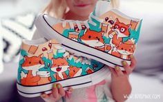 Anime Painted Shoes, Converse 2020, Custom Shoes Koi Fish, Anime Converse Shoes, Pokemon Painted Shoes, White Custom Sneakers With Anime Print, Canvas Shoes Diy, Painted Shoes Diy, Painted Canvas Shoes