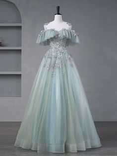 Lace Long Prom Dress, Prom Dress Blue, Sweet 16 Dress, Blue Ball Gowns, 16 Dress, Blue Dress Formal, Quinceanera Dress, Blue Tulle, Prom Dress Inspiration