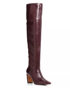 AQUA Women's Karin Pointed Toe Thigh High Boots - Exclusive | Bloomingdale's Exclusive Shoes, Thigh High Boots, Thigh High, Thigh Highs, High Boots, Block Heels, Leather Upper, Pick Up, In Store