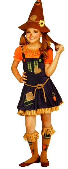 Fun World Girl's Scarecrow Costume M 7/8 New 3 Pc Set  New With Tags Includes: Dress With Belt,  Knee Highs,  Hat Get ready for Halloween with this Fun World Girl's Scarecrow Costume!  The 3-piece set includes a dress, belt, and hat.  The colorful and intricate design is perfect for any Halloween celebration, and the dress comes in size M (7/8).   The Fun World Girl's Scarecrow Costume is a great choice for any young girl  who wants to dress up and stand out from the crowd.  (Inv.#CO1)  Our Mission Statement:  We strive to offer the best merchandise either NEW or PRE-OWNED. We try to keep the prices reasonable to give you the best shopping experience. Communication is the key, if you have any questions or concerns please feel free to contact us.   We will do our very best to answer any que Halloween Costumes Scarecrow, Scarecrow Costume, Halloween Scarecrow, Country Kids, Knee Highs, Fun World, Theatre Costumes, Cute Halloween Costumes, Dress Belt