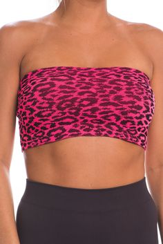 Pink Leopard 2000s Clothes, Bandeau Tops, Chill Fits, Mint Julep Boutique, Black Leopard Print, Bandeau Bra, Friend Outfits, Black Leopard, Pink Leopard