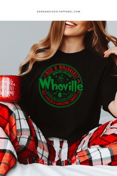 Get ready for a Tee-rific Christmas with our Whoville Bed & Breakfast Graphic T-Shirt! 🎬❄️ Embrace the holiday spirit in this cute and casual tee – the perfect choice for a cozy Christmas outfit. 🧥❤️ #Tee #CozyChristmas #GraphicTShirt Movie Tees, Movies Outfit