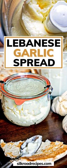 an image of homemade garlic spread in a jar