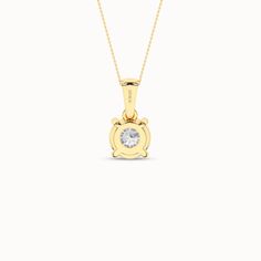 This lab-created diamond solitaire pendant has a timeless look and a classic style. Reflecting brilliance from every angle, this classic pendant necklace is a must-have, daily wear accessory that will last a lifetime. Classic Pendant Necklace, Round Solitaire, Solitaire Pendant, Lab Created Diamonds, Diamond Solitaire, Daily Wear, Classic Style, Yellow Gold, Pendant Necklace