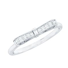 a white gold ring with diamonds on it