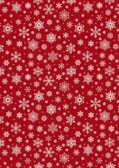 a red background with white snowflakes on it