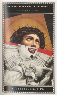 an image of the face of jesus with crown on his head and words above it that read people never notice anything