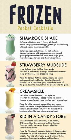 an info sheet describing the different types of ice creams and how to use them