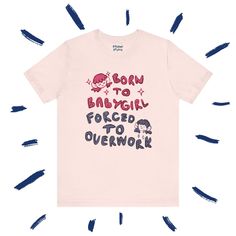 A funny shirt I made to wear on morning meetings lol There is also a poster version of this design if you would want to use it as decor 💖 100% cotton. Super duper soft & breathable Runs true to size, if you want an oversized fit you can go up two sizes :) All colorways are 100% cotton for this design Funny Pink T-shirt With Text Print, Playful Pink T-shirt With Slogan, Cute Pink T-shirt With Funny Text, Kawaii Cotton T-shirt With Letter Print, Cute Cartoon Print T-shirt, Playful Pink T-shirt With Text Print, Playful Pink Text Print T-shirt, Pink Funny Print T-shirt, Funny Pink T-shirt With Letter Print