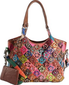 Colorful Style, Colorful Fashion, Leather Tote Bag, Fashion Handbags, Water Repellent, Leather Tote, Zip Pockets, Coin Purse, Coin